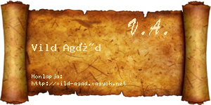 Vild Agád névjegykártya